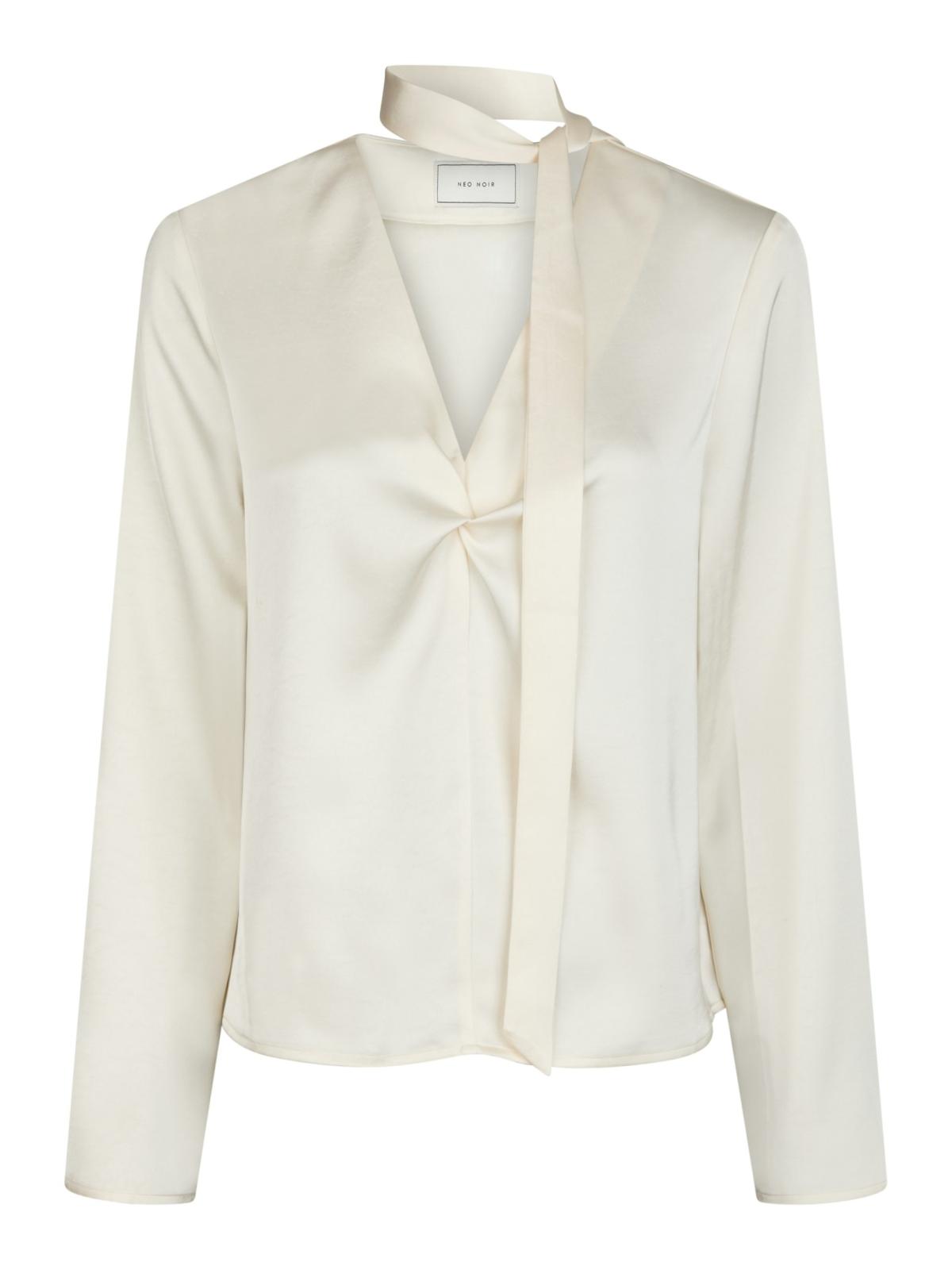 Neo Noir Susanna Heavy Sateen Blouse, Pearl