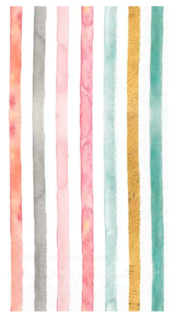 Servetter - FLAMINGO FEVER STRIPE Rose - Buffé