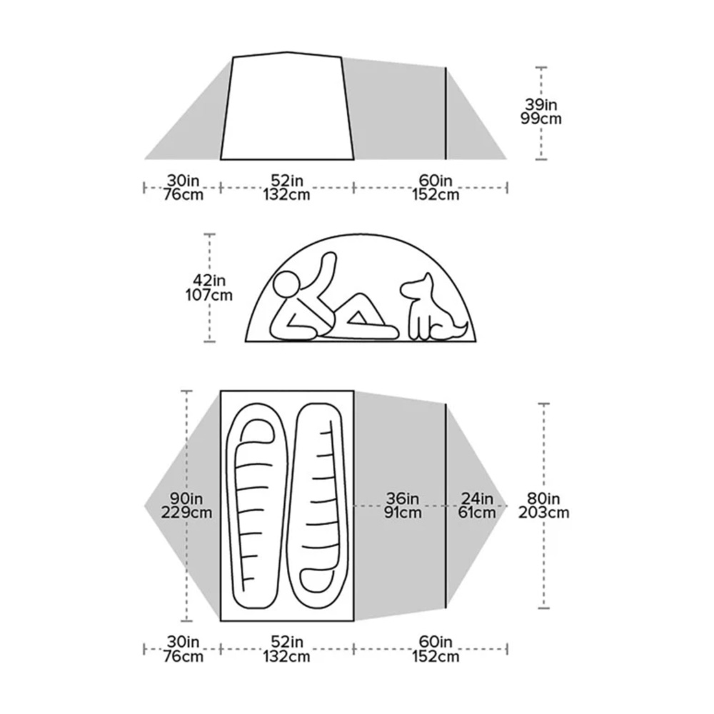 Big Agnes Blacktail Hotel 2 Olive/Chinois Grün | Zelt | 2 Personen - 4