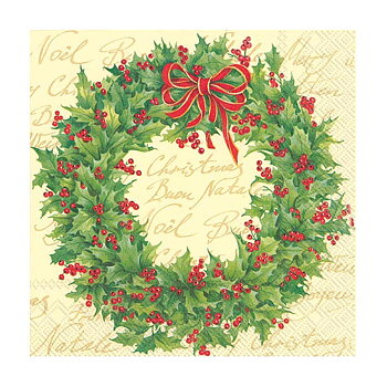 ihr Julservetter Holly Wreath Cream