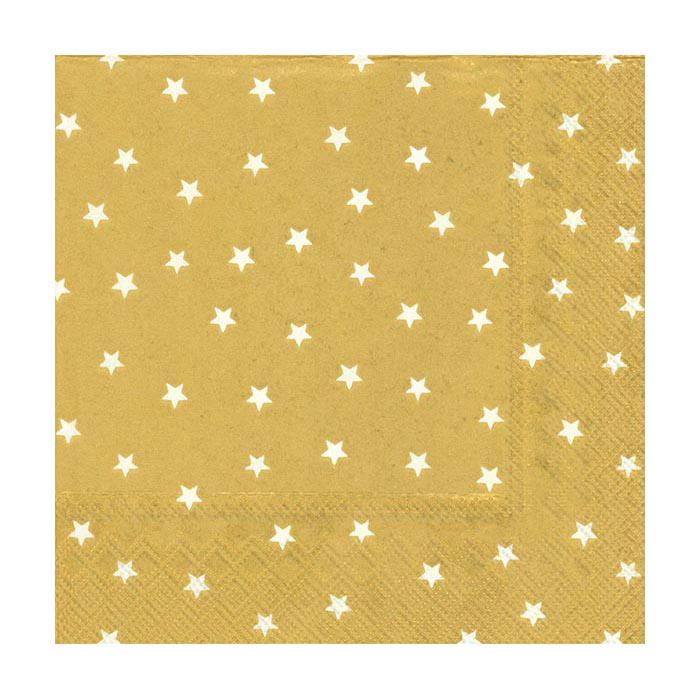 ihr Servetter Little Stars Gold White