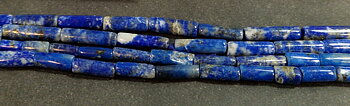 Lapis Lazuli Pärlor på Sträng - Cylinder