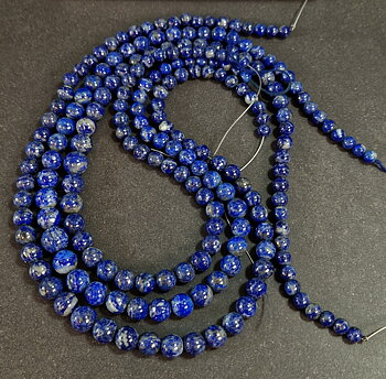 Lapis Lazuli Pärlor på Sträng - Runda