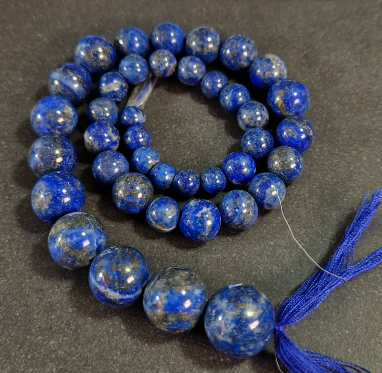 Lapis Lazuli Pärlor på Sträng - Runda