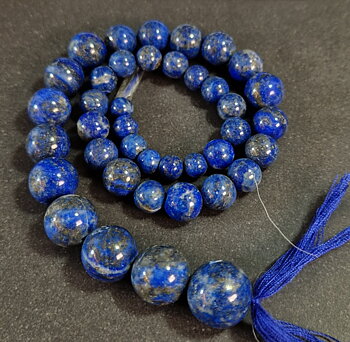 Lapis Lazuli Pärlor på Sträng - Runda