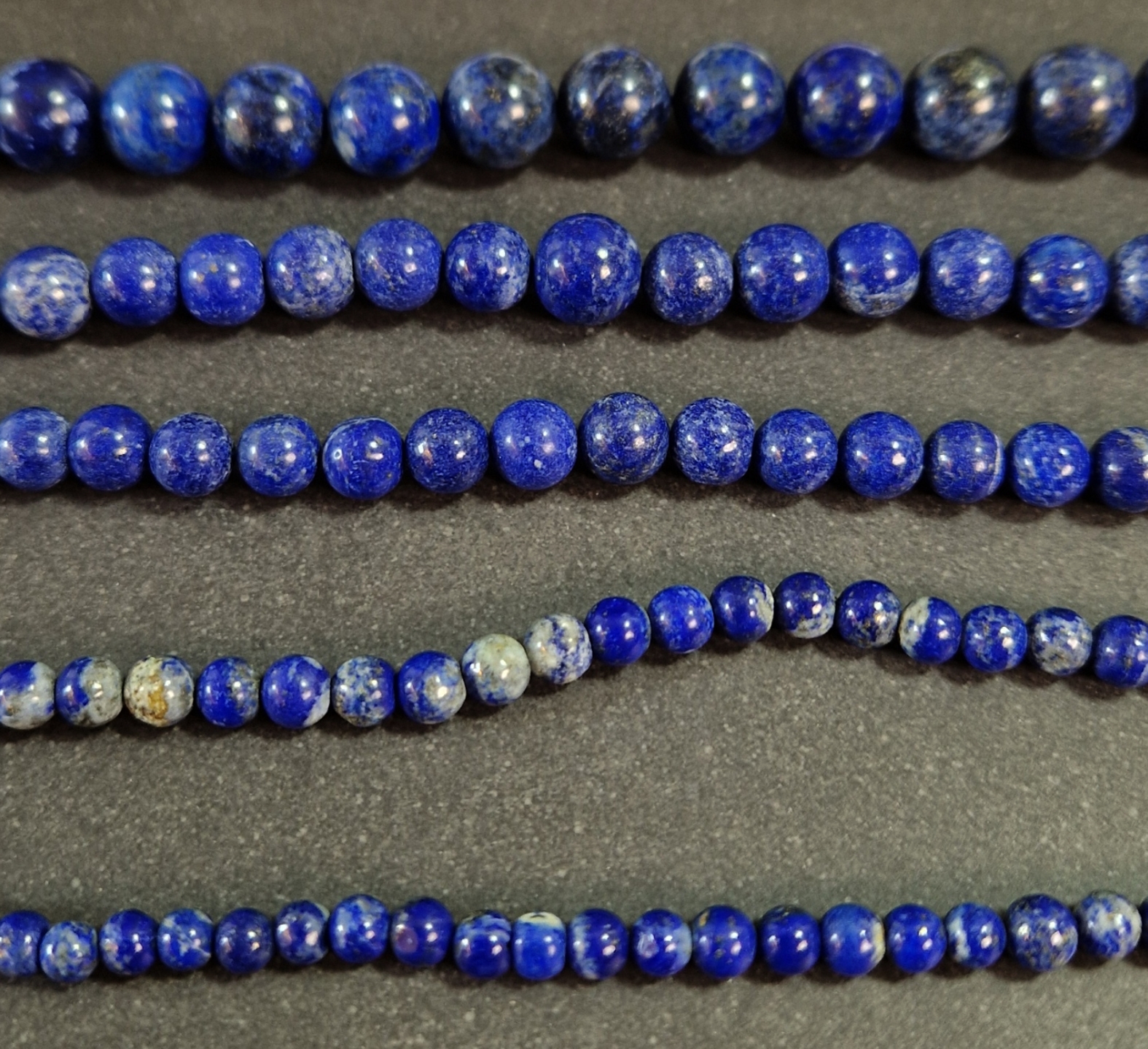 Lapis Lazuli Pärlor på Sträng - Runda