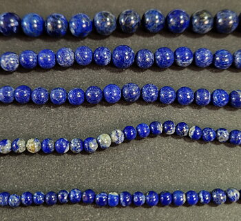 Lapis Lazuli Pärlor på Sträng - Runda