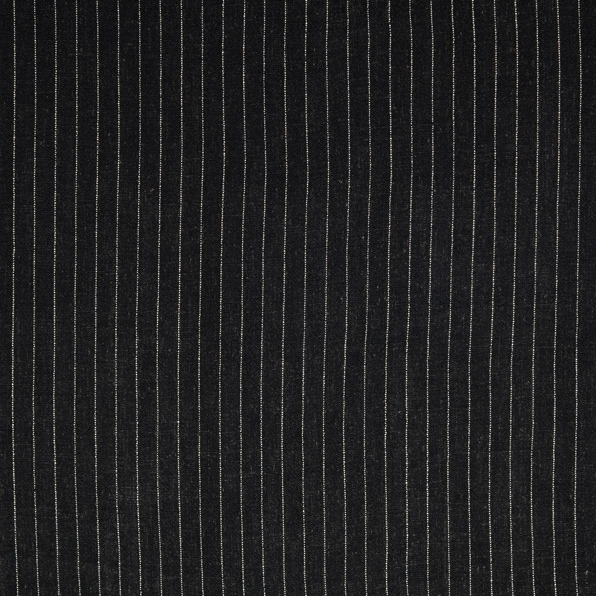 VISCOSE/LINNEN SLUB -  BLACK STRIPE - 2