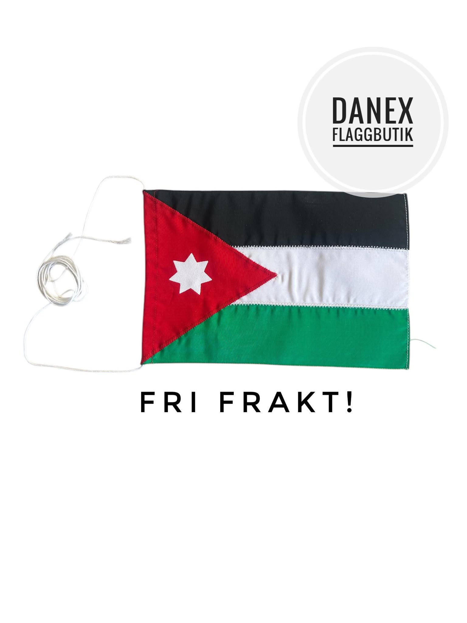 Bordsflagga REA - Jordanien- 12x18 cm