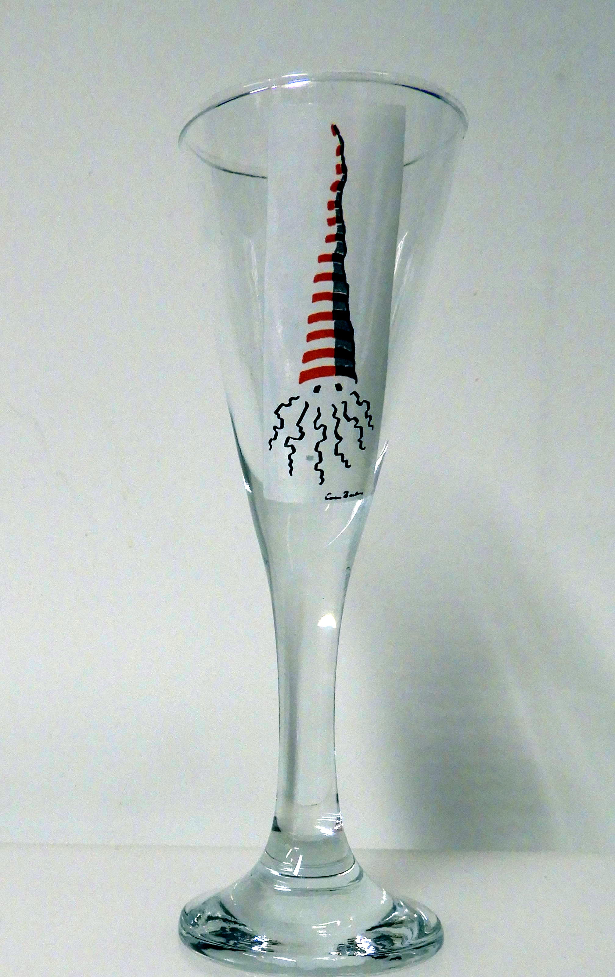 Spetsglas Polkagris Tomte 5 cl 