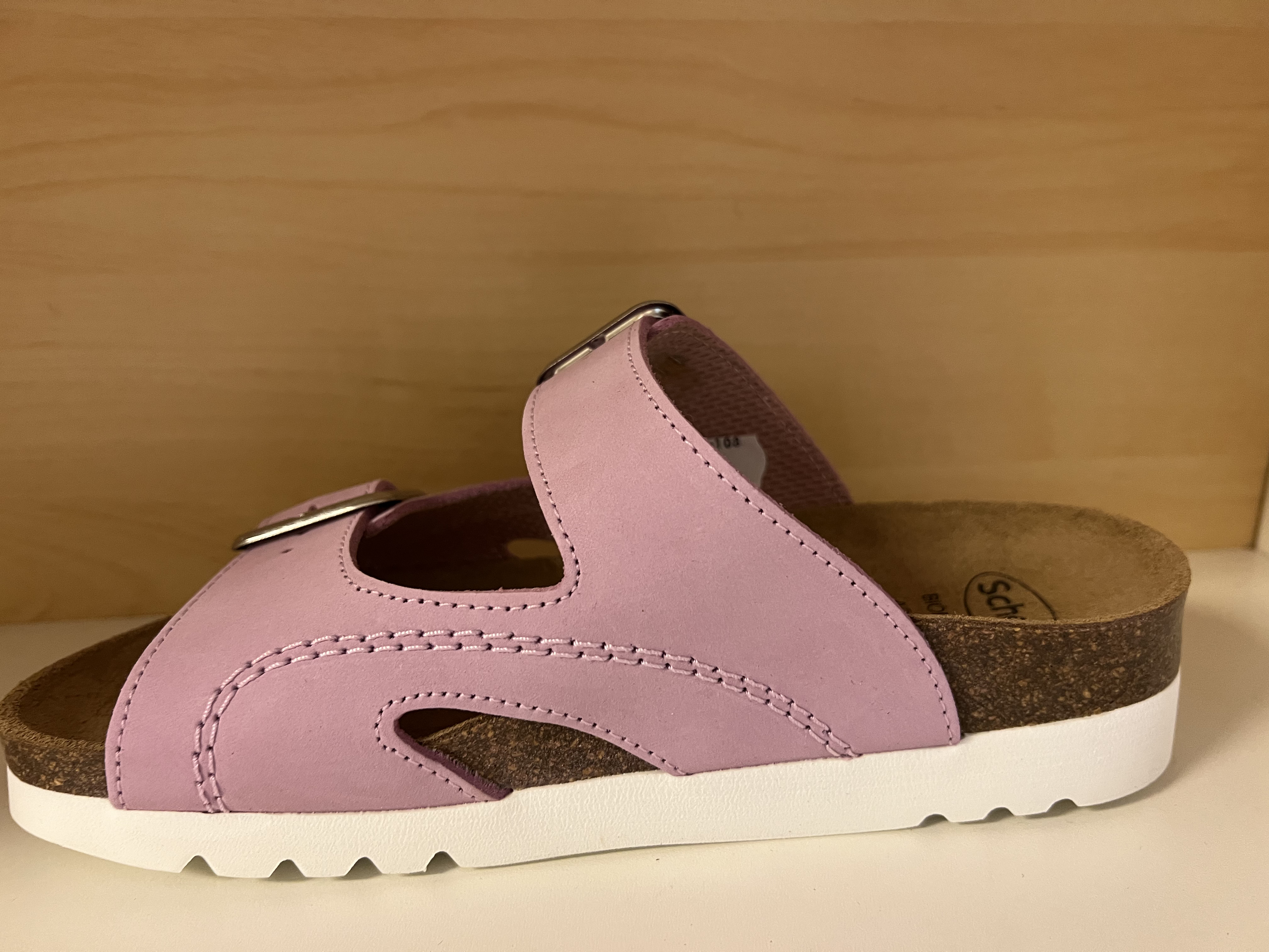 Scholl biosandal Moldava i rosa skinn. Bioprint Adapta. - 3