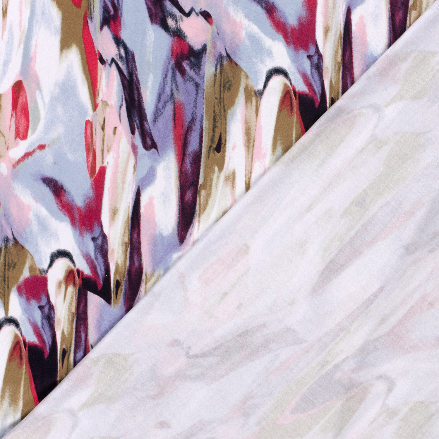 VISCOSE JERSEY -  ABSTRAKT PURPLE/PINK - 5