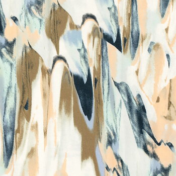 VISCOSE JERSEY -  ABSTRAKT BEIGE/BLUE