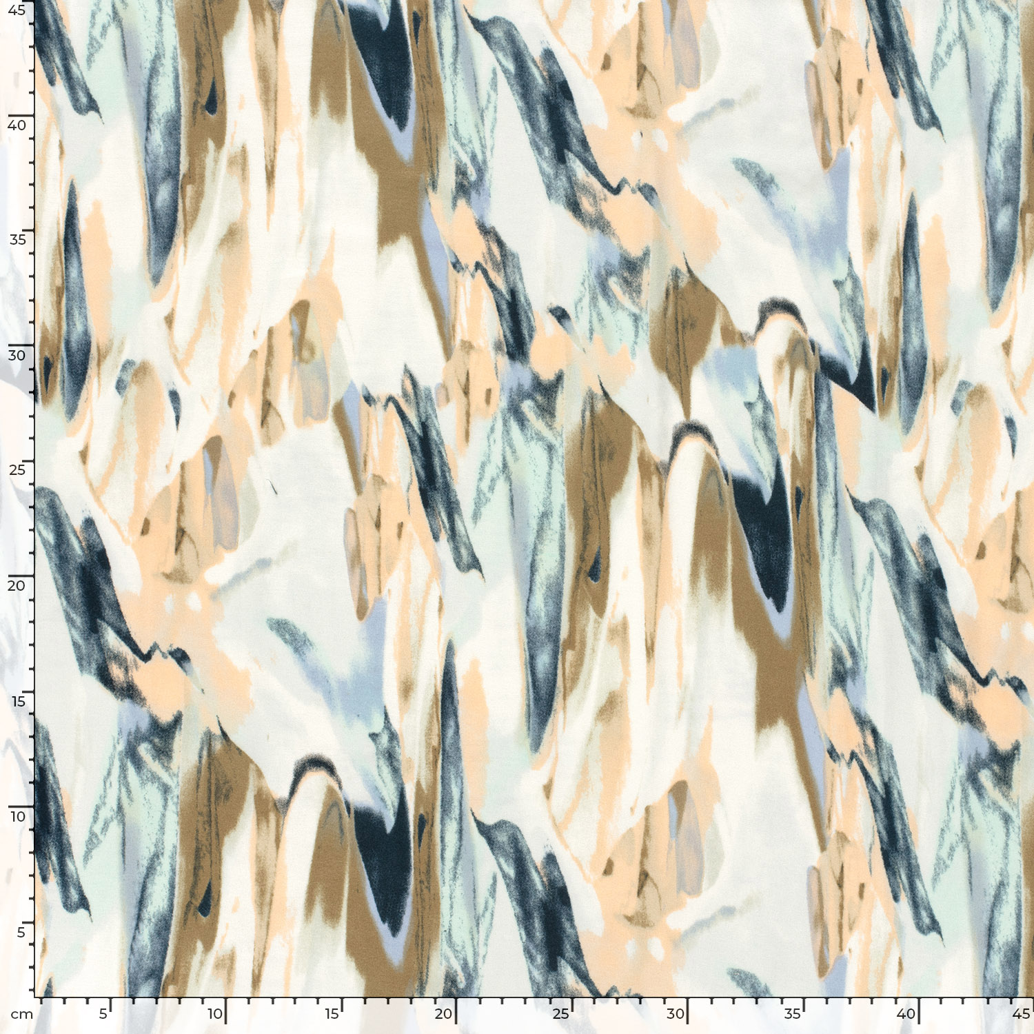 VISCOSE JERSEY -  ABSTRAKT BEIGE/BLUE - 6