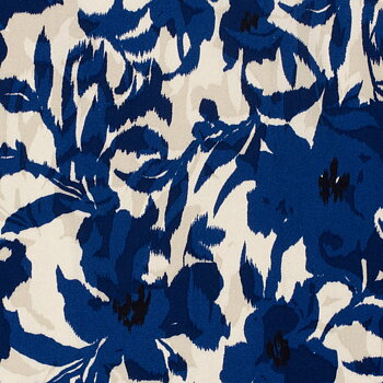 VISCOSE -  FLORALS BLUE
