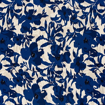 VISCOSE -  FLORALS BLUE