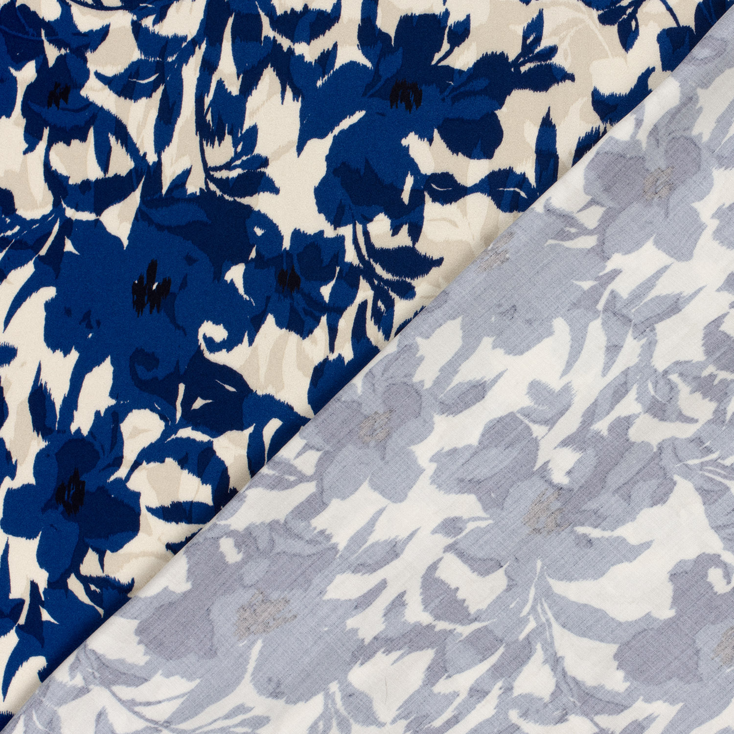 VISCOSE -  FLORALS BLUE - 4