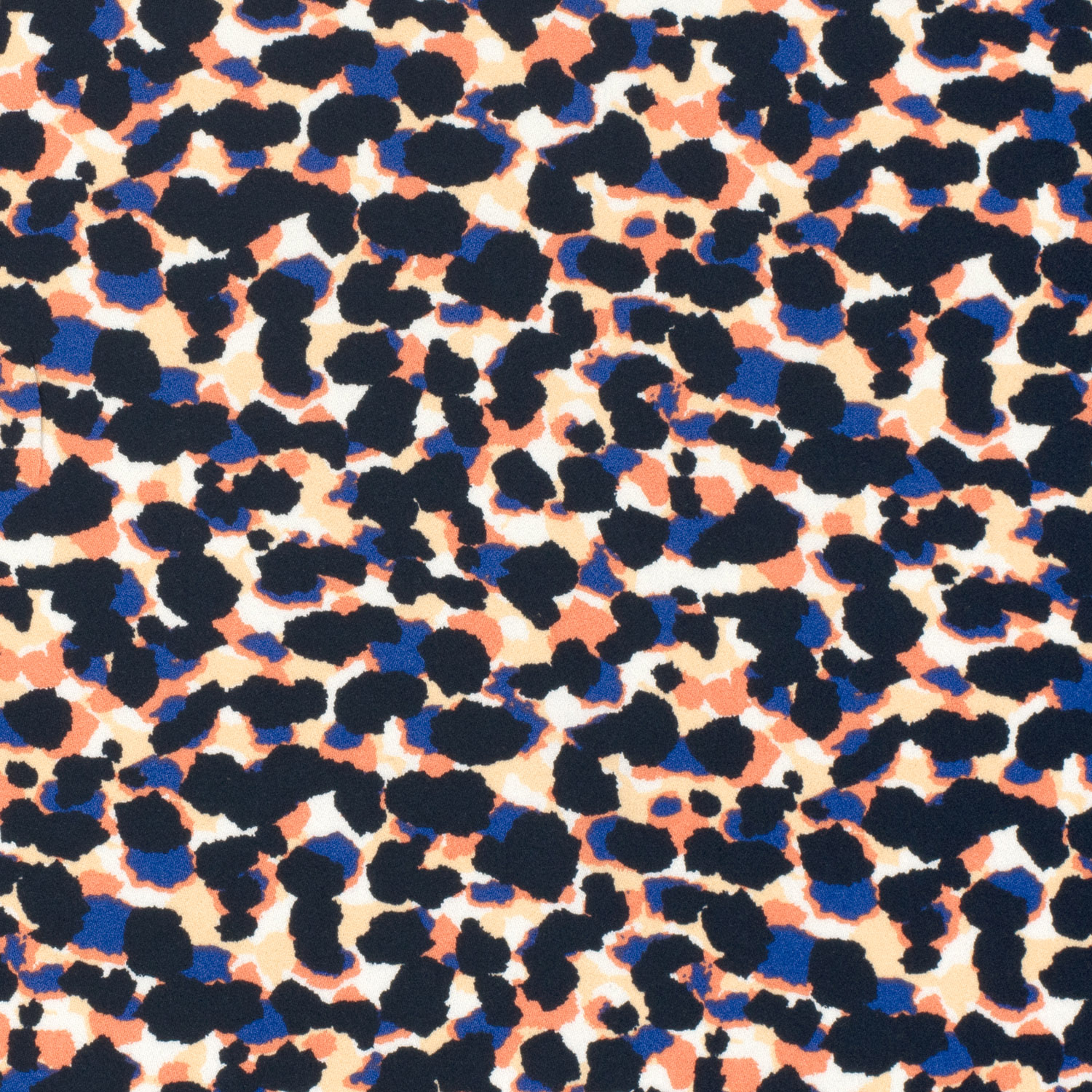 VISKOS SATIN -  LEO BLUE/PEACH
