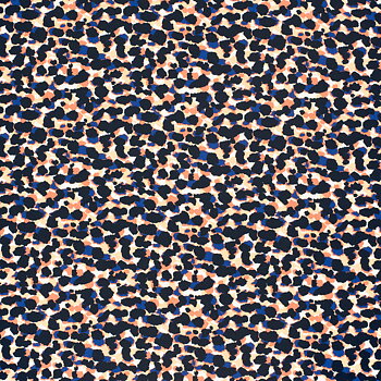 VISCOSE -  LEO BLUE/PEACH