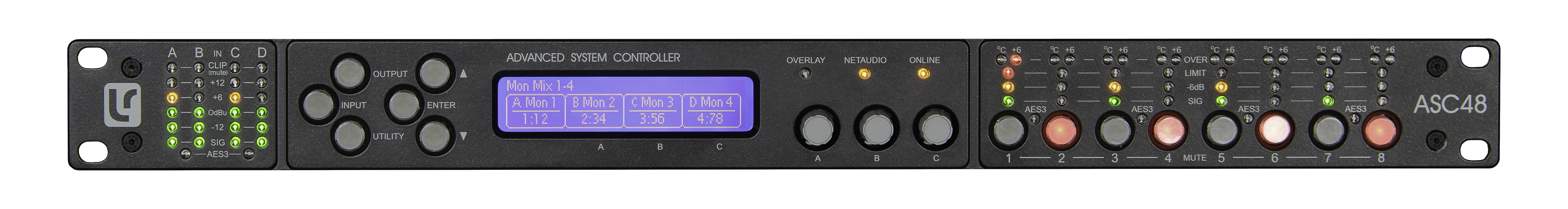 ASC48 Dante 4 input, 8 output Advanced System Processor with Dante