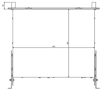 MC rack kit  Rear rack mount support for M and C series amplifiers