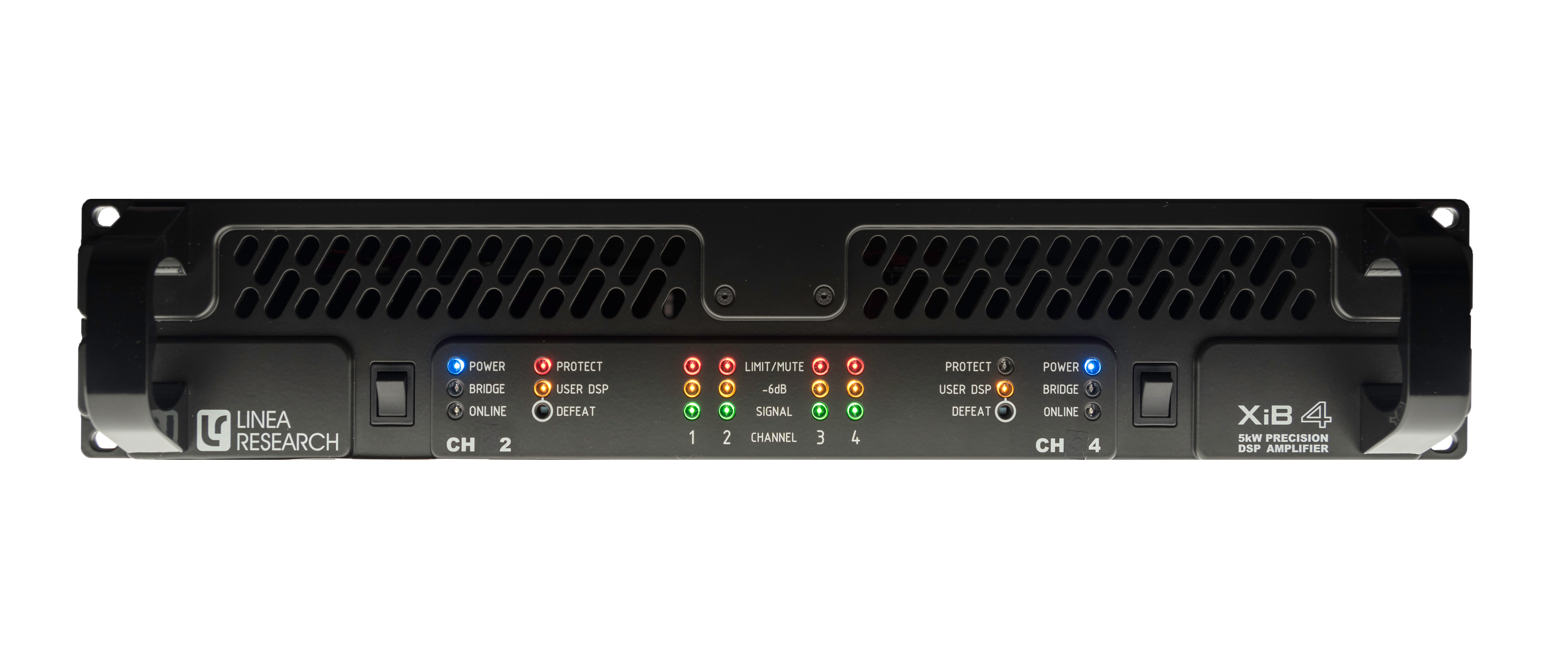 XiB4  Four channel DSP amplifier 1,250 Watts per channel at 2-Ohms