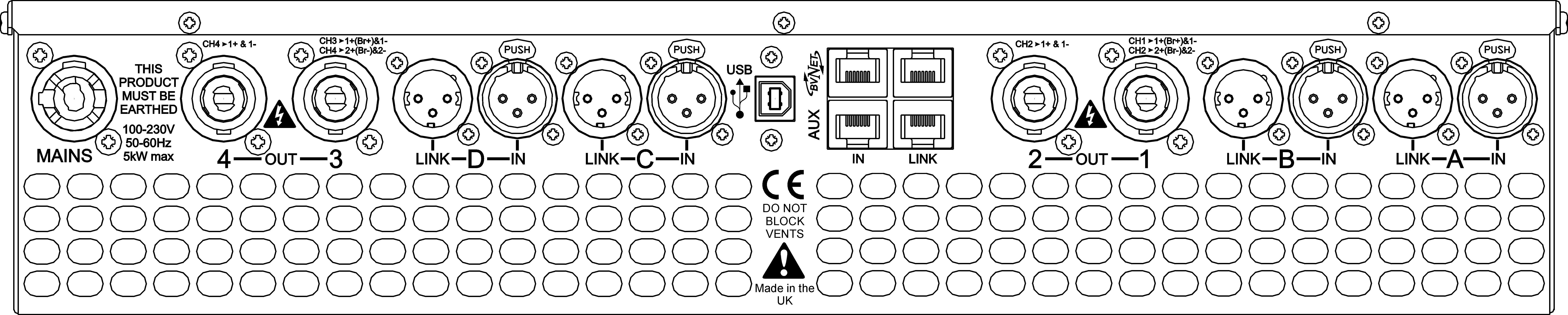 XiB4  Four channel DSP amplifier 1,250 Watts per channel at 2-Ohms - 2