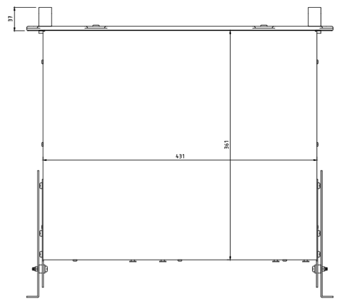 XiB rack kit  Rear rack mount support for XiB series amplifiers