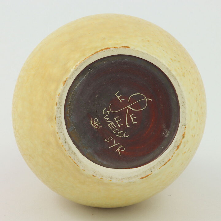 カールハリー・スタルハーネ  SYRシリーズ  膨らみのある黄色のベース  (16cm) 1950年代 (2)