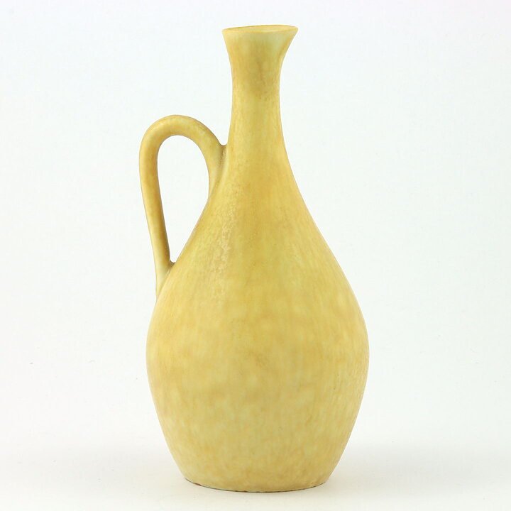 Carl-Harry Stålhane (SYR 1950s) Yellow Swelling Vase 16 cm (2)