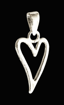 Ett hjärta för henne eller barn. Hjärta halsband i Äkta silver.