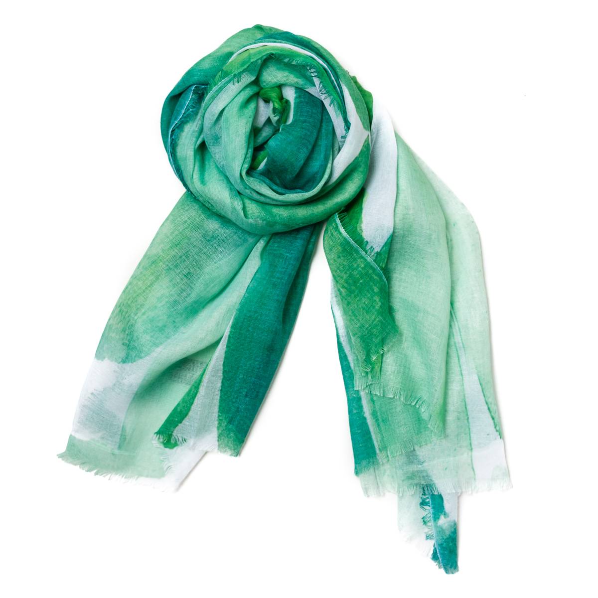 Grönmönstrad viskosscarf 