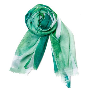 Grönmönstrad viskosscarf 