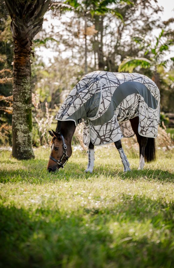 Horseware Amigo CamoFly Flugtäcke - CamoFly Print/Grey (5'6 - 115 cm)