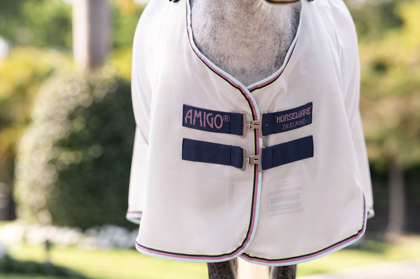 Horseware Amigo Bug Rug Pony Fly Sheet – Silver/Lime, Navy, Pink & Blue - breathable