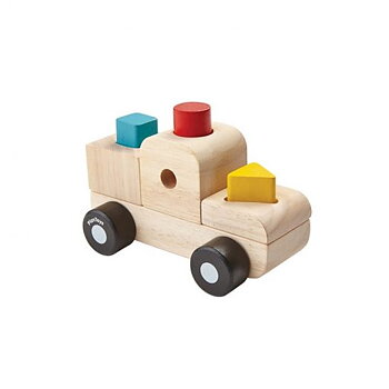 Flygplan med hjul / Pussel - Plan Toys 