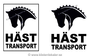 Transportdekal Dressyr, flera val i färg, utförande och storlek. 