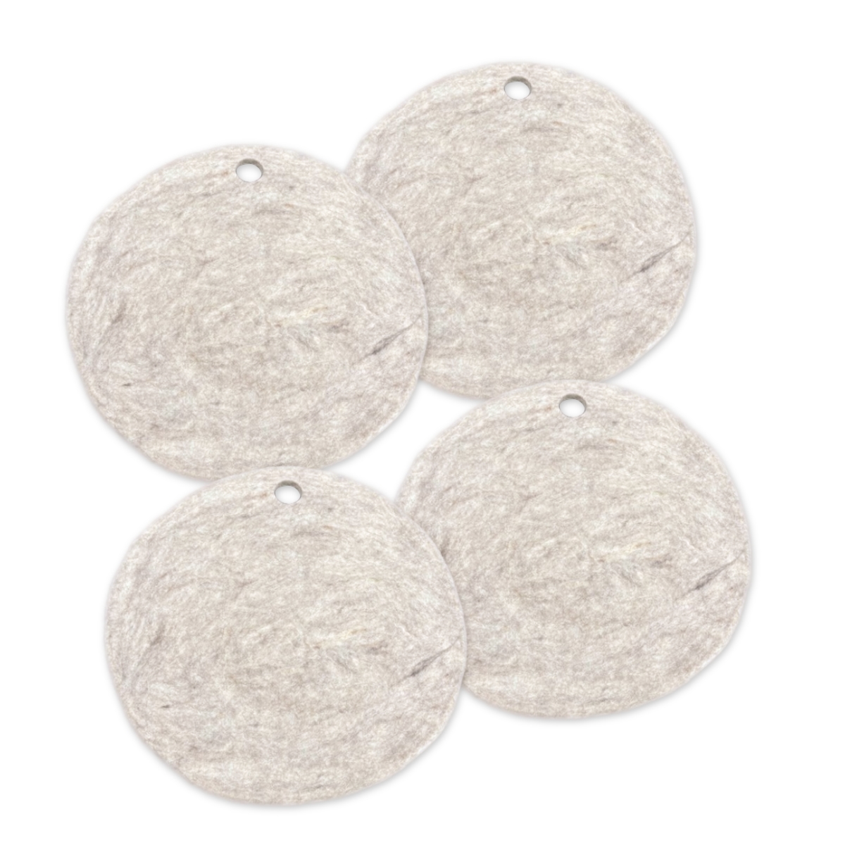 Wooldesign huovutettu villa-alusta, 25 cm, 4-pack beige