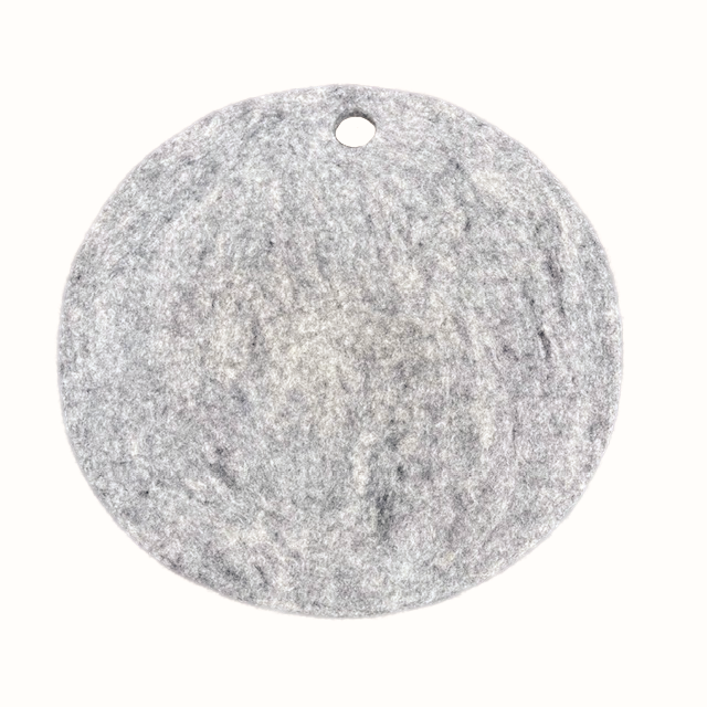 Wooldesign huovutettu villa-alusta, 25 cm, 4-pack, vaaleanharmaa