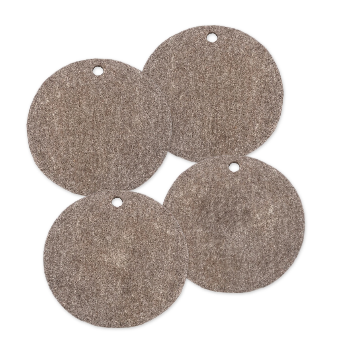 Wooldesign huovutettu villa-alusta, 25 cm, 4-pack, luonnonruskea