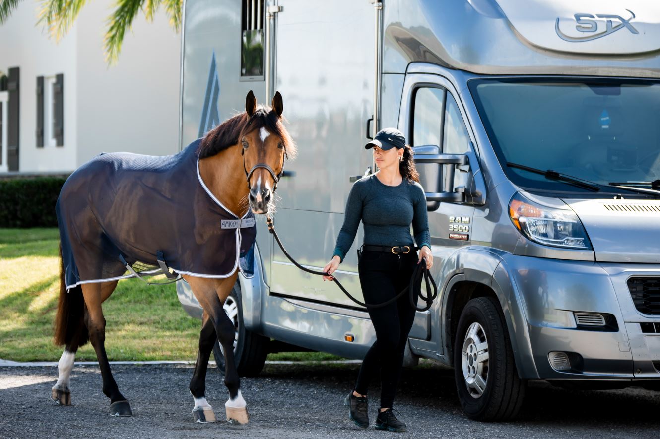 Horseware Amigo Net Cooler Sheet (No Fill) – Navy/Titanium Grey & Silver - breathable