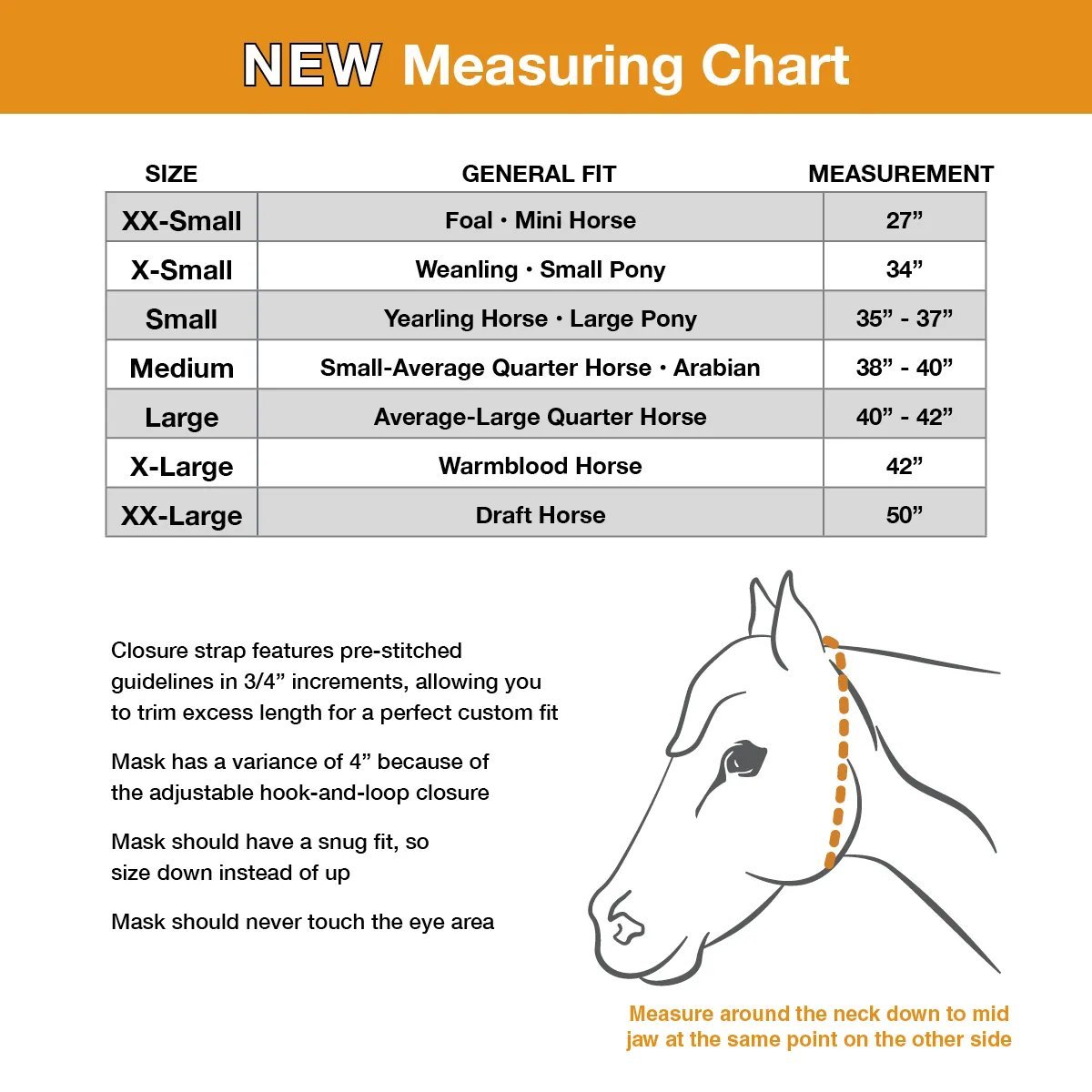 Cashel© Crusaders™ Fly Mask / flughuva, orange - 7