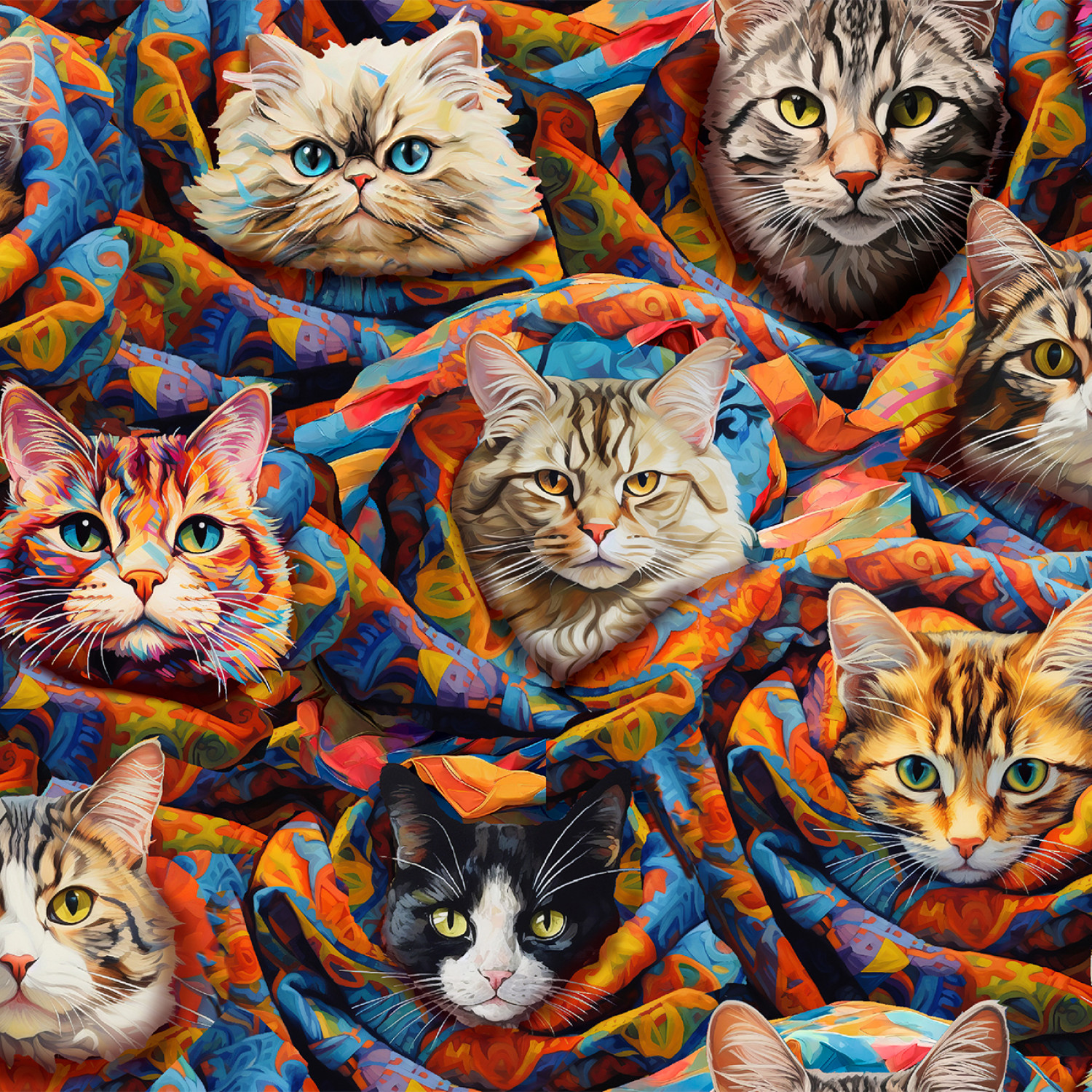 Tyg - Multi Purrfect Purr-Ito  - Purrfectly Playful
