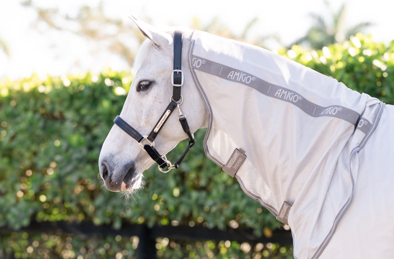 Horseware Amigo Integrated Flysheet – Silver/Titanium Grey & Silver - polyester 