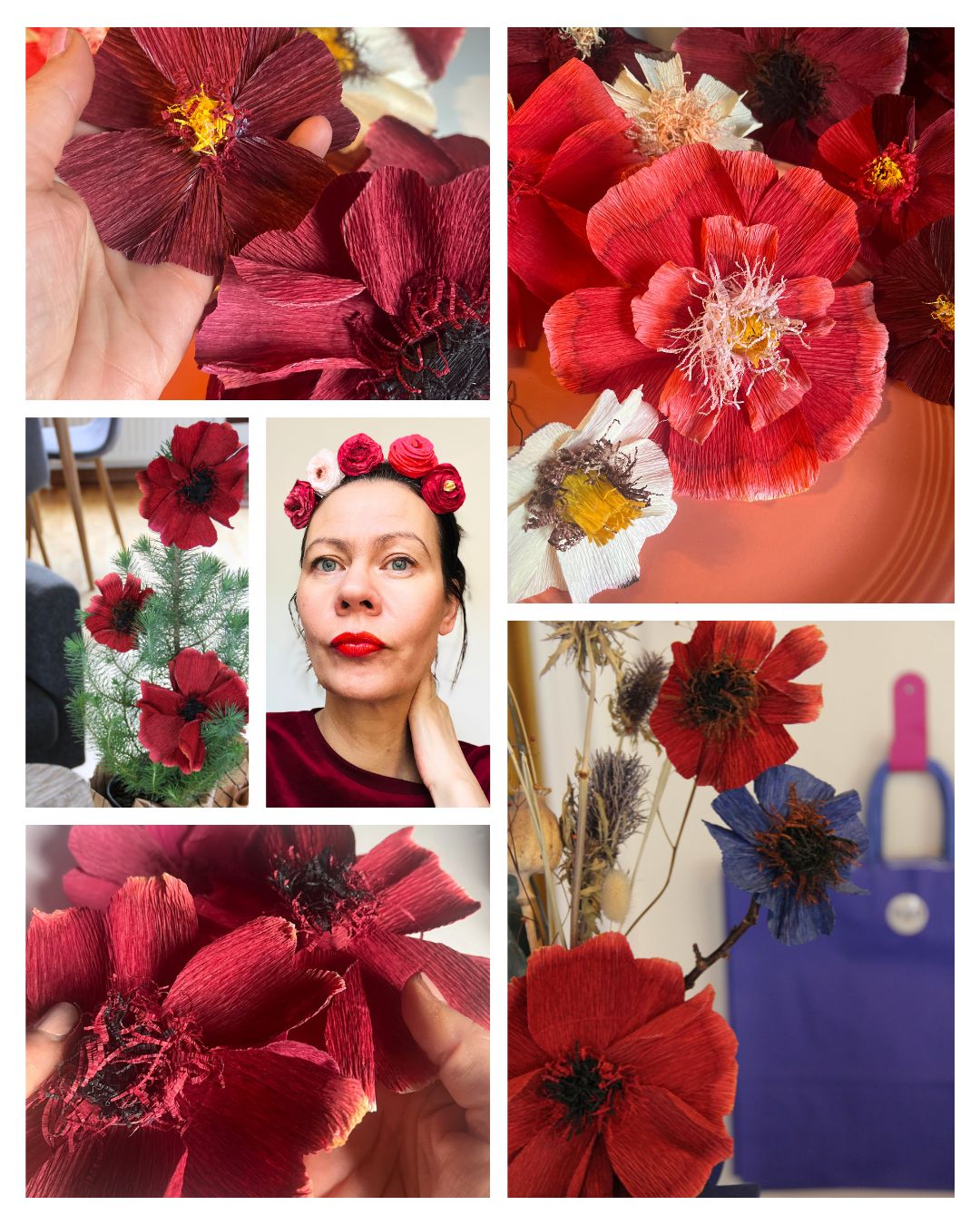 Blommor till granen - kreativ workshop i julens pappersflora 22/11 (14-16) - 2