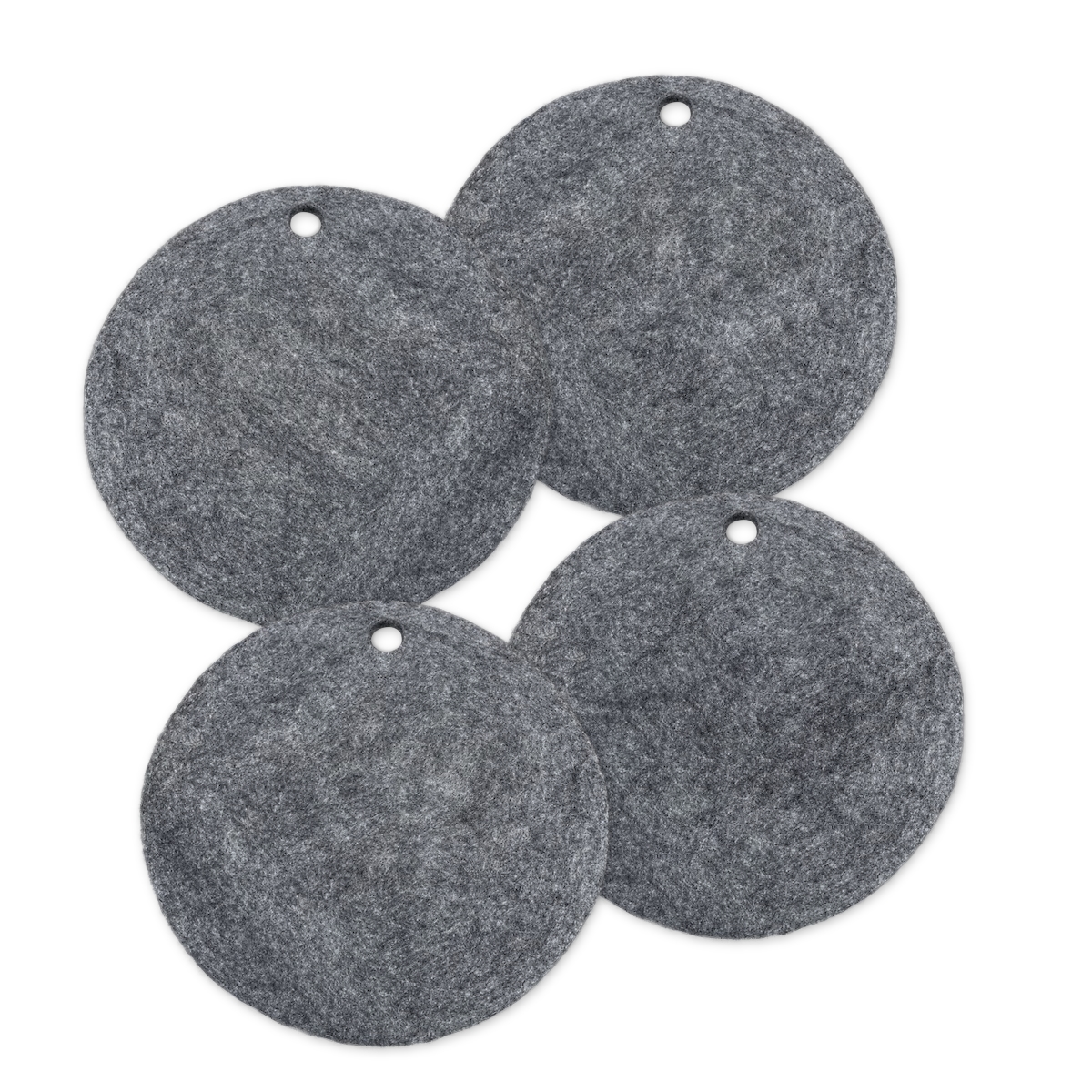 Wooldesign huovutettu villa-alusta, 25 cm, 4-pack, grafiitinharmaa