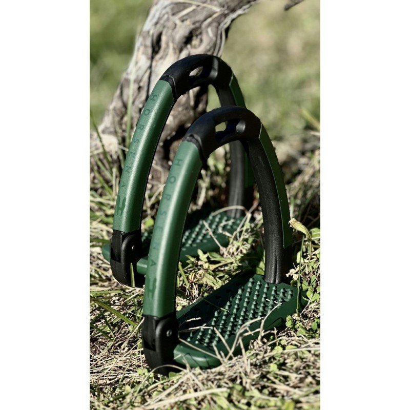 HORSENA 'Swap 2.0' Stirrups – Green - ergonomic