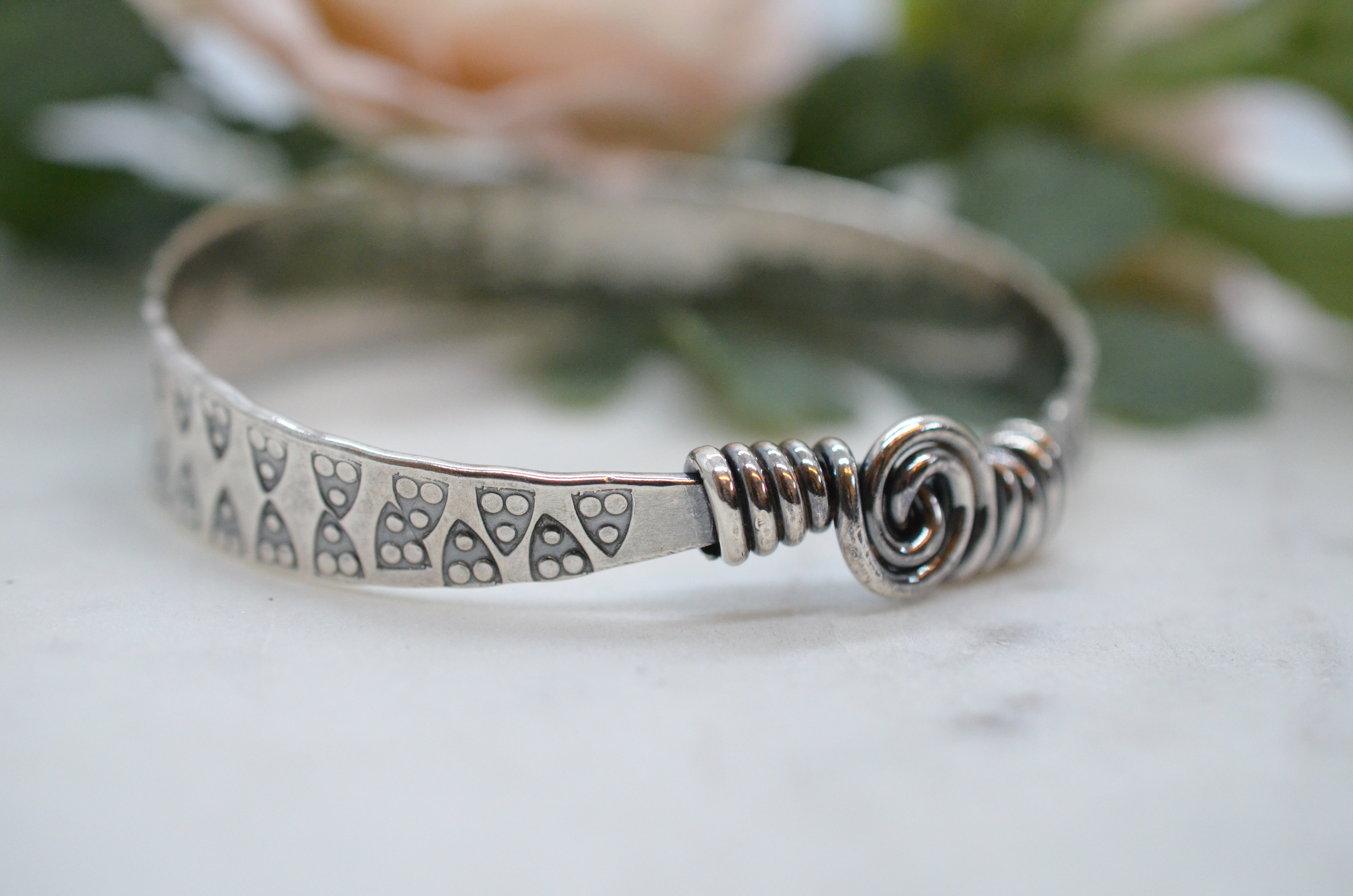 Vintage K. Norman silverarmring. - 3