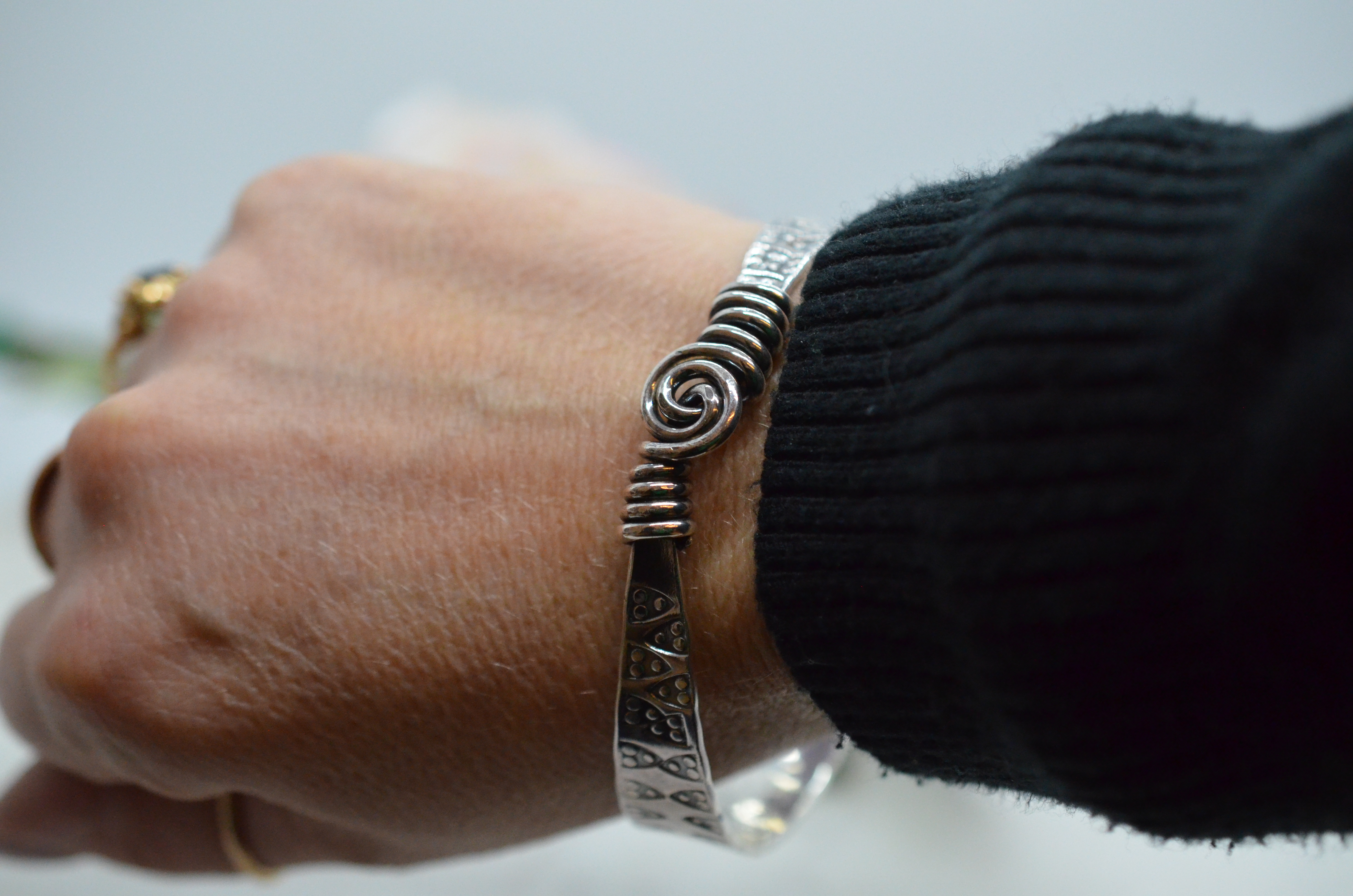 Vintage K. Norman silverarmring. - 4
