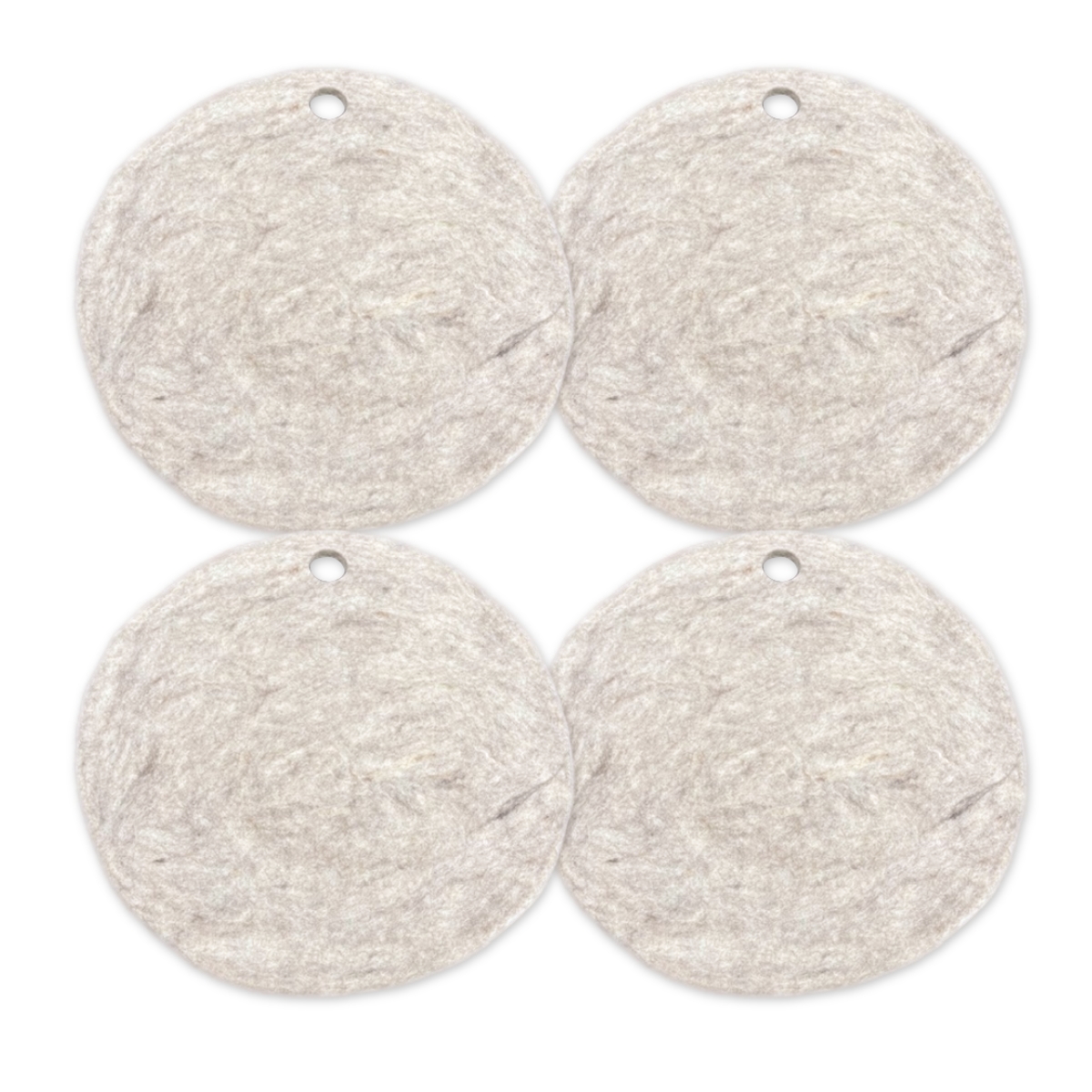 Wooldesign huovutettu villa-alusta, 33 cm, 4-pack, beige